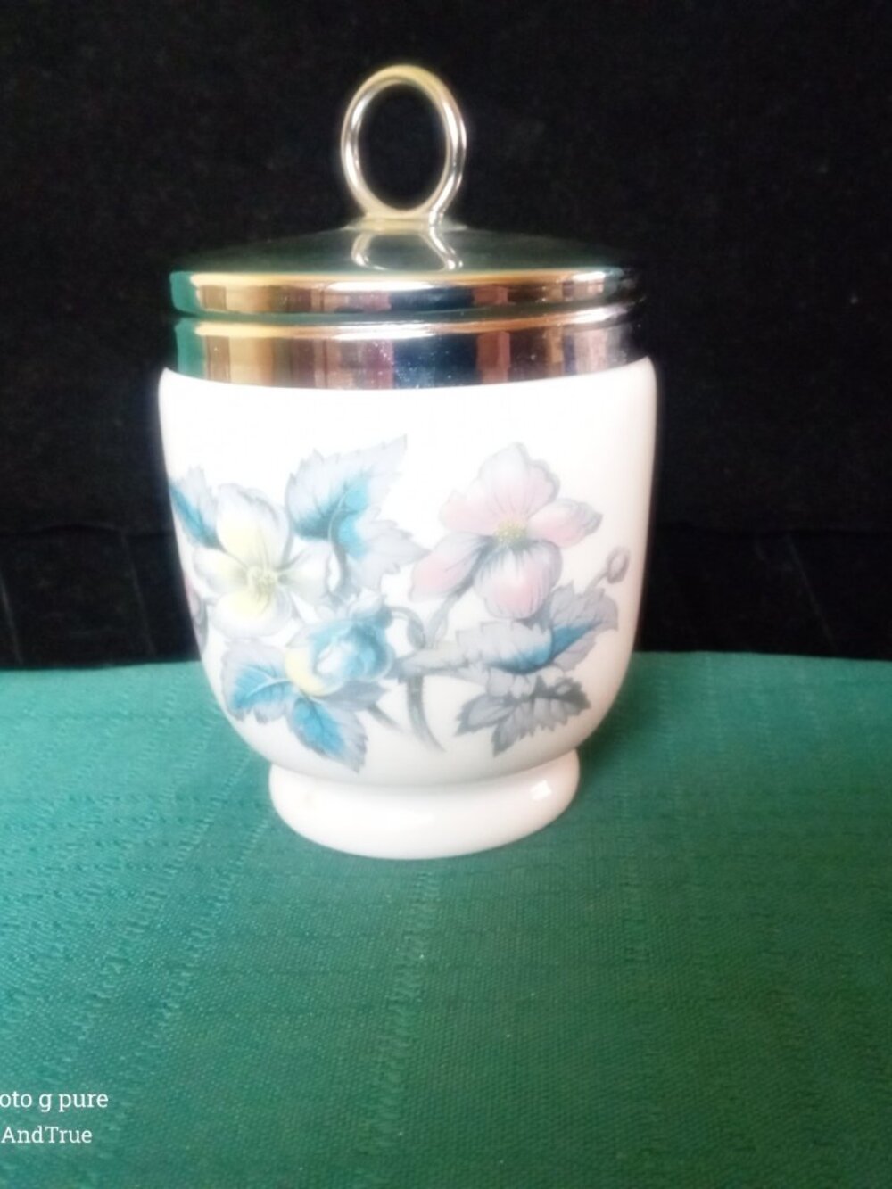 Royal Worcester Lidded Floral Coddler – Vintage England Porcelain Coddler